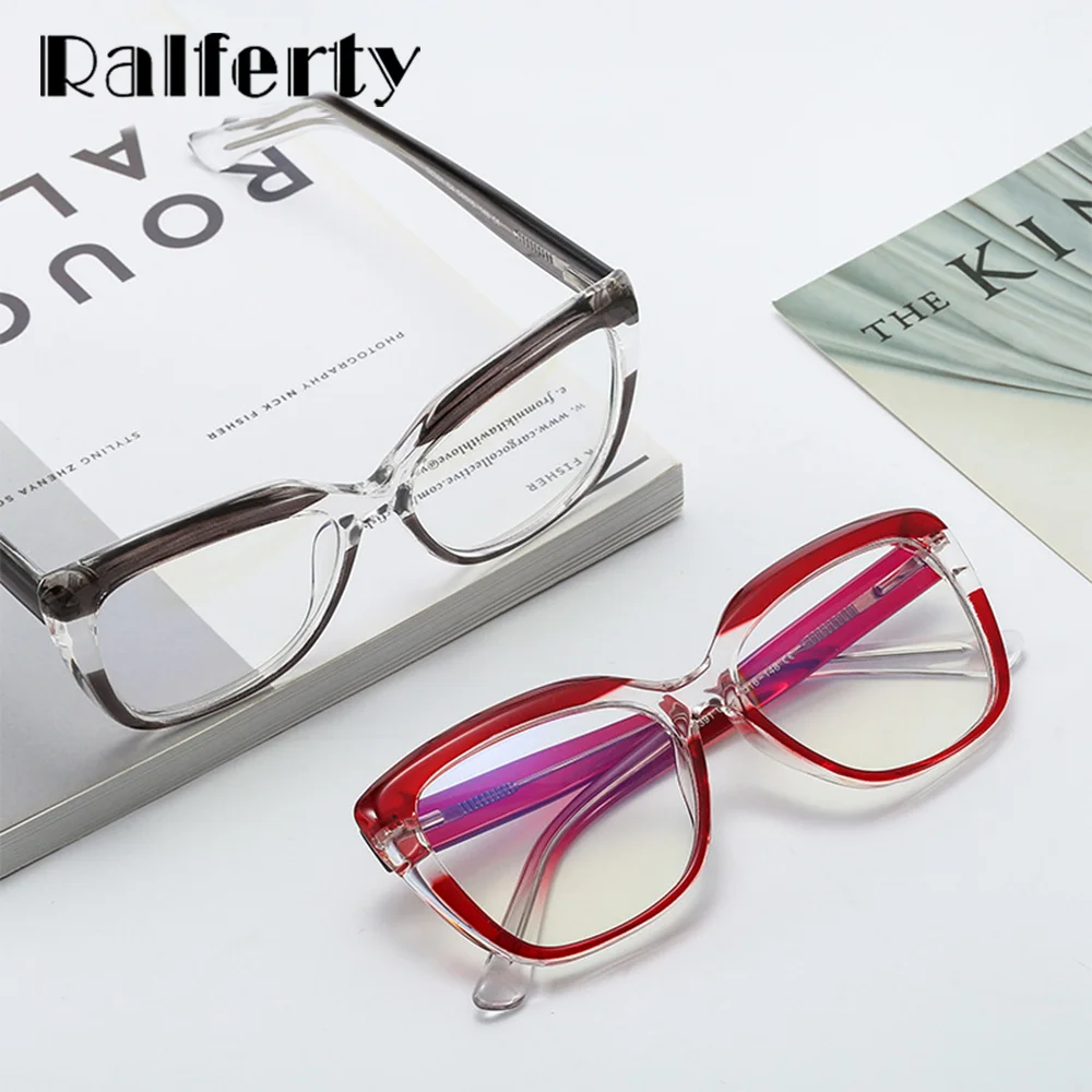 

Ralferty 2022 Vintage Women's Eyeglasses with Frame Designer Cat Eye Glasses Female Quality armacao de oculos de grau feminino