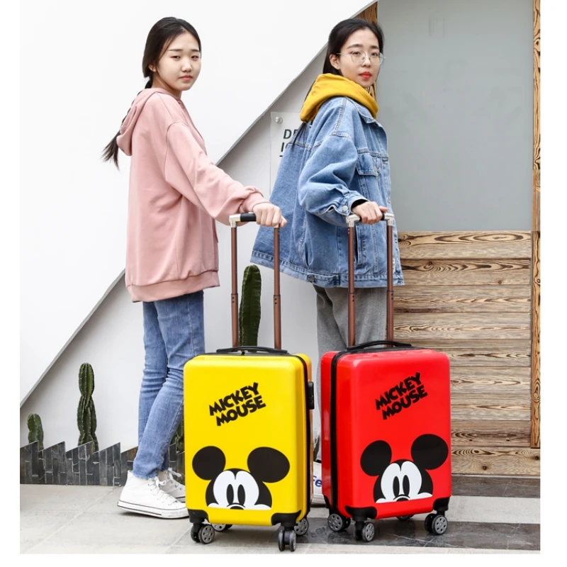 

Hot Disney Mickey Mouse 20inch Kids cartoon Travel Suitcase on wheels cute trolley Luggage Children Lovely Cabin Rolling Luggage