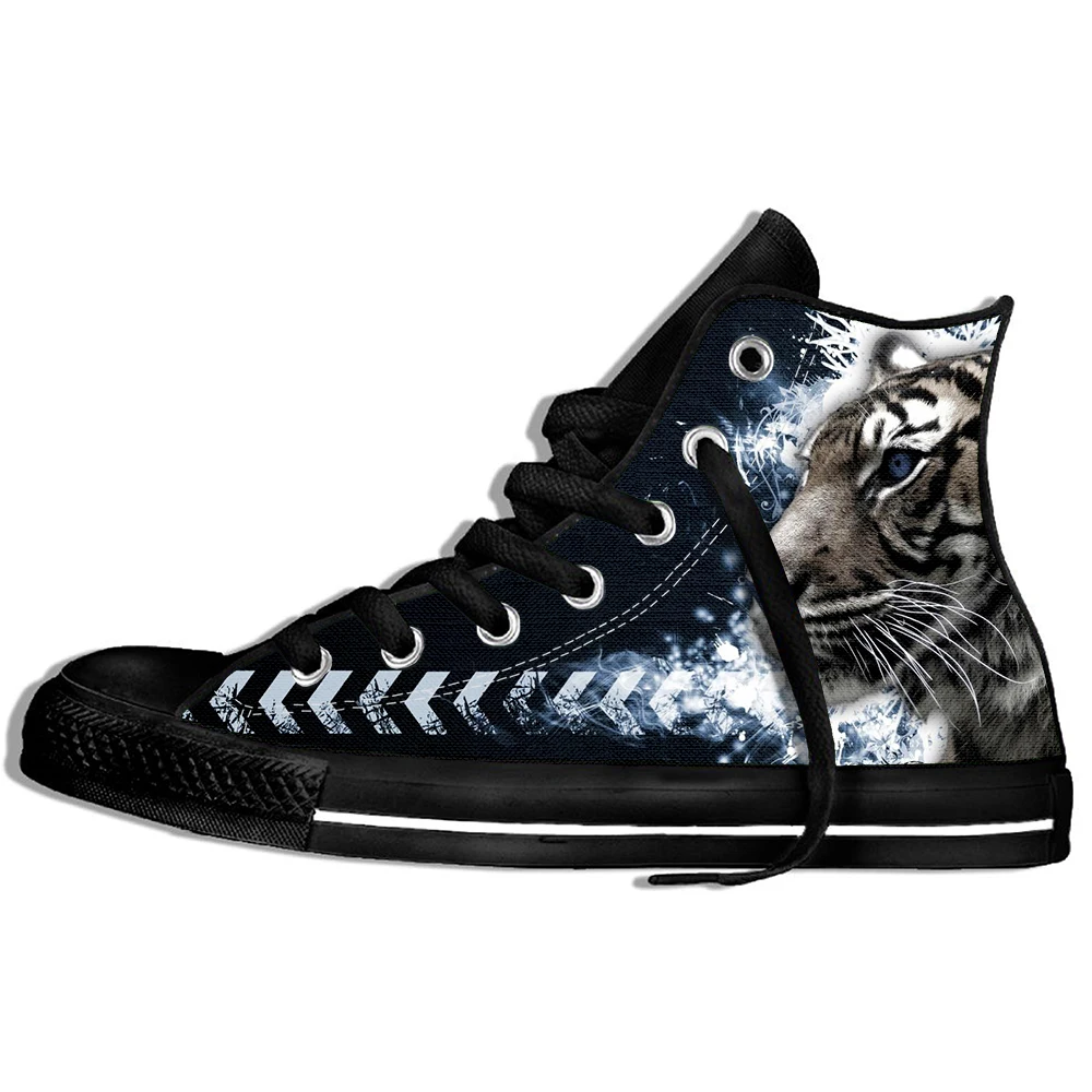 

Hot New Fashion Summer Cool Men's Women's Funny Warm White Tiger Digital Printing Lightweight Casual Shoes High Top Board Shoes