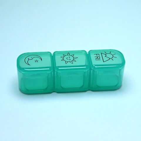 Портативный мини-органайзер для таблеток с 3 отделениями