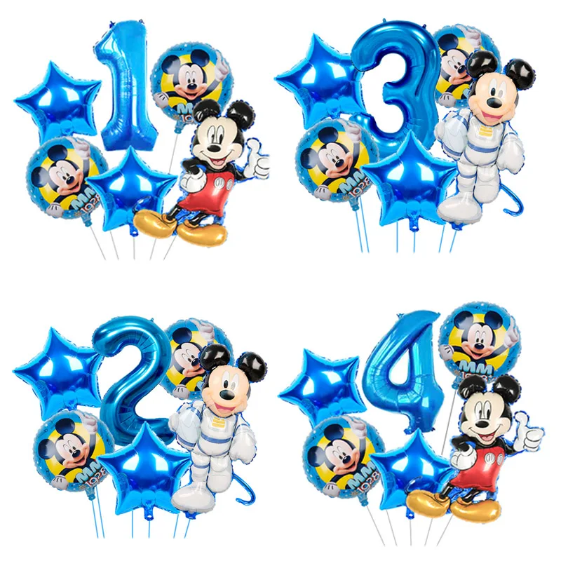 

1set Disney Mickey Mouse Foil Balloons Mickey 1st Birthday Party Decorations Kids Helium Balls Number 1 Globos Baby Shower Toys
