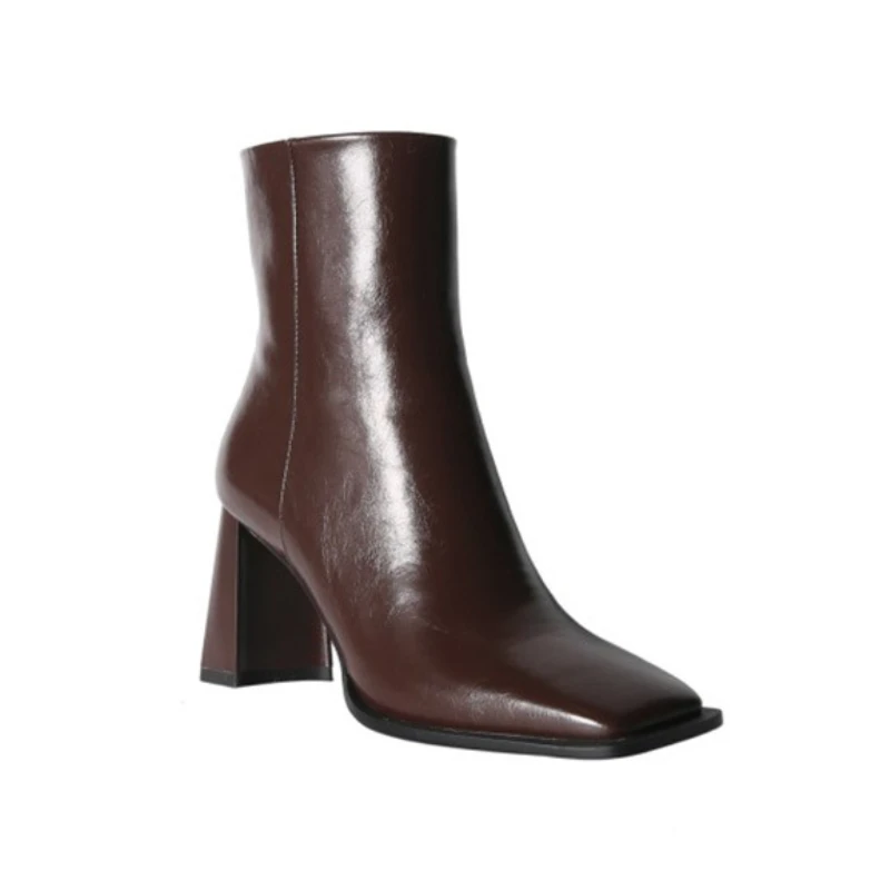 

Женские ботильоны из воловьей кожи, на высоком каблуке