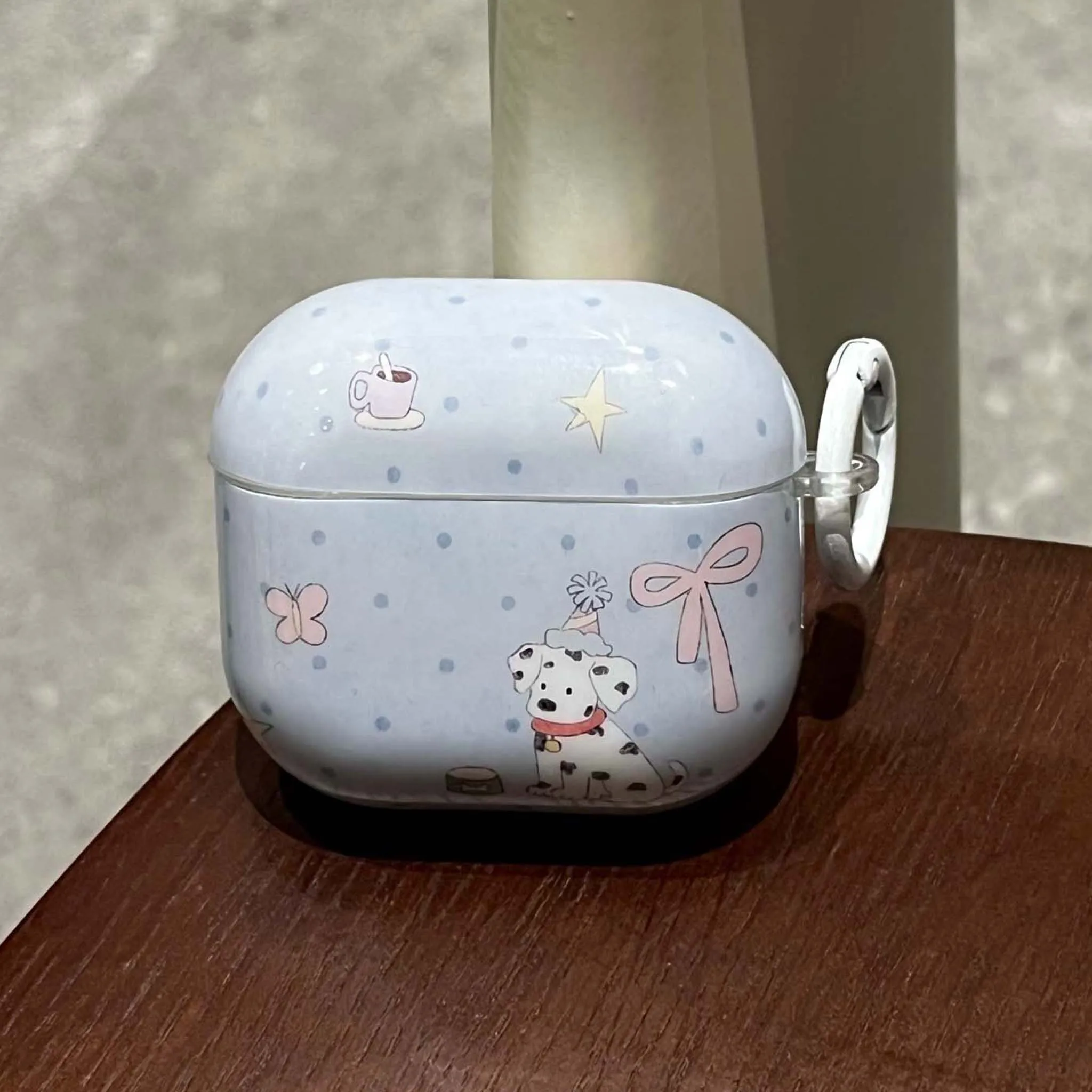 Чехол для наушников с мультяшной собакой бантом звезд и цветком imd apple airpods 3 2 1 pro 2nd