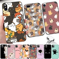 toplbpcs cat cute kitten catling phone case for iphone 11 12 13 mini pro xs max 8 7 6 6s plus x 5s se 2020 xr case