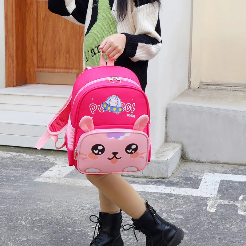 New Kindergarten School Bag Fashion Cartoon Cute Kitten Backpack 3-6 Years Old Boys and Girls Children's Backpack Large Capacity
