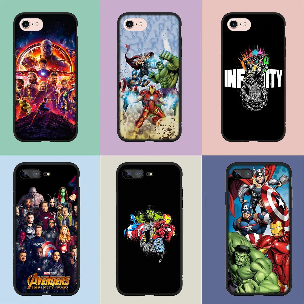 Чехол для Apple iPhone 16 11 Pro XS Max X XR 6s 7 8 6 Plus + SE 2022 чехол телефона A-Avengers M-Marvels S-Spiders I-Iron Man