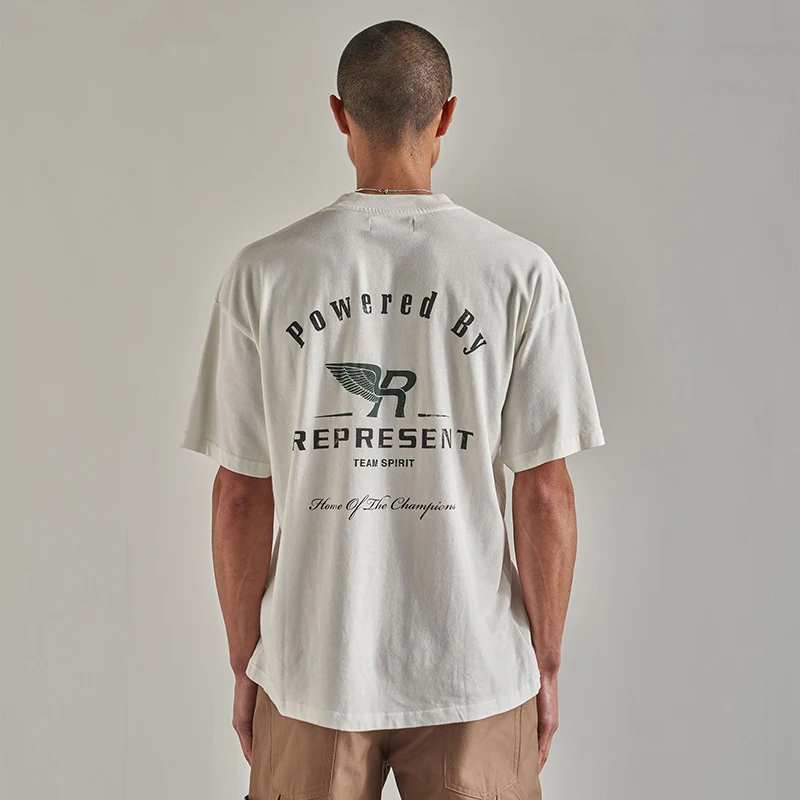 

Футболка Team Spirit с пенным принтом, Высококачественная хлопковая Винтажная футболка с коротким рукавом для мужчин и женщин