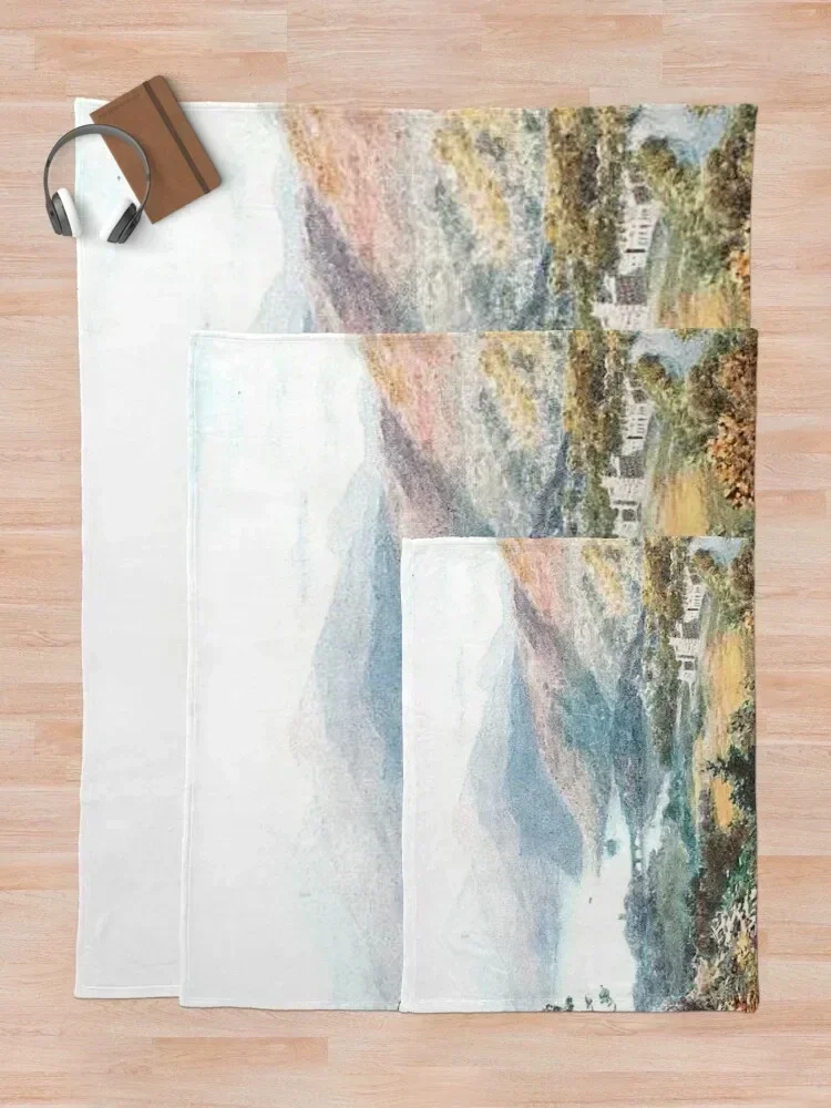 Винтажное одеяло с изображением замка Лох Тей и Тейморта плед на диване кровать