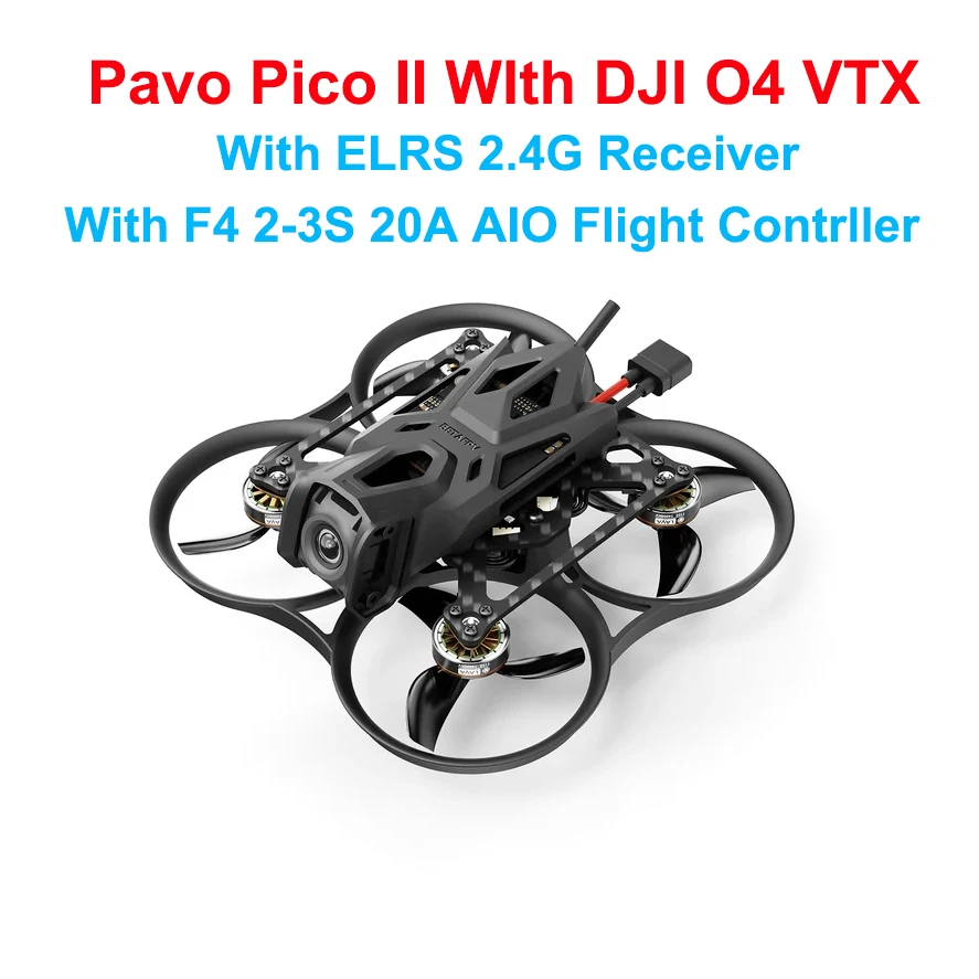 Квадрокоптер VoidFly BETAFPV Pavo Pico II Brushless Bwhoop с ELRS 2.4G RX  O4 SBUS 2S для O4 Air Unit Pro VTX с 560-мм COB LED S-подсветкой (art.: 3920d8ff85051) - 3920d8ff85051