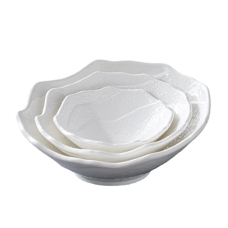 

Салатница с скошенным ртом, большая роскошная художественная кухонная посуда, керамическая тарелка, овощи и фрукты, большая миска