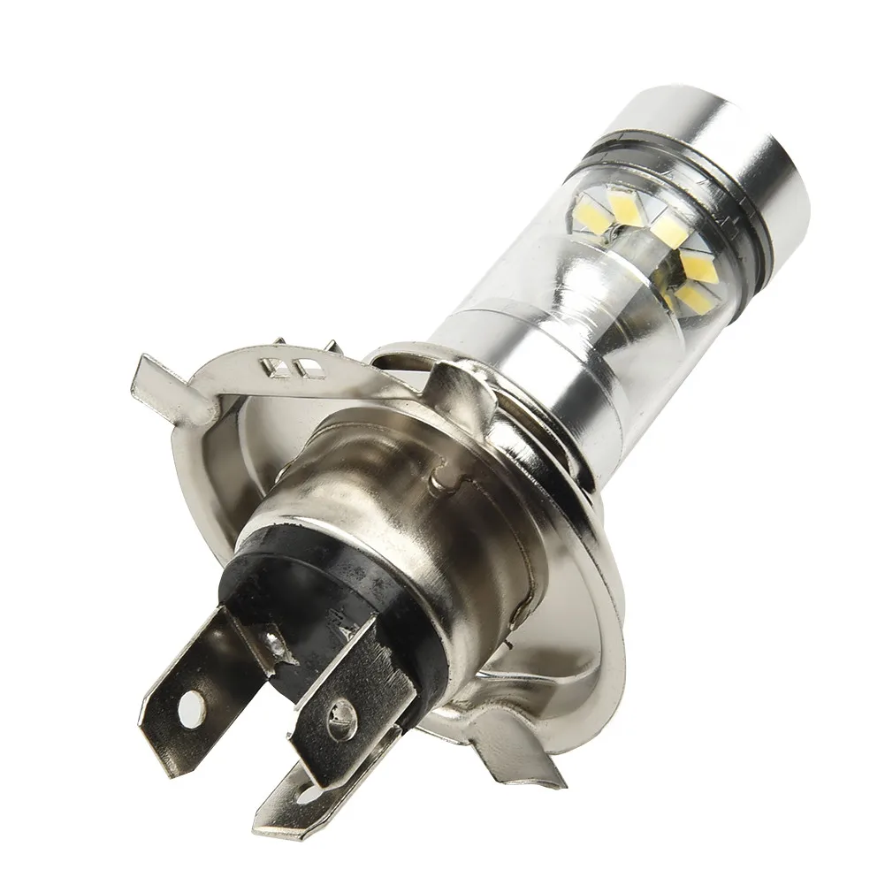 

360 Degrees DC 12V-28V 2pcs H4 100W High Power White 7500K Car LED Headlight Driving Lights Fog Lamps