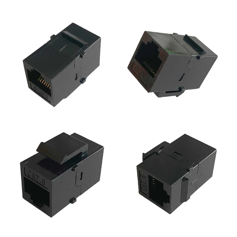 

10Pack CAT6 CAT5E RJ45 Inline Coupler Type Keystone RJ45 Connectors Straight Through Keystone Modules Adapter Couplers