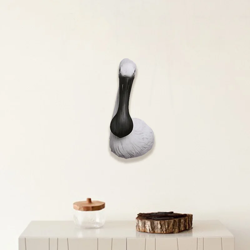 Искусственная скульптура животного настенное украшение для фона страусиная