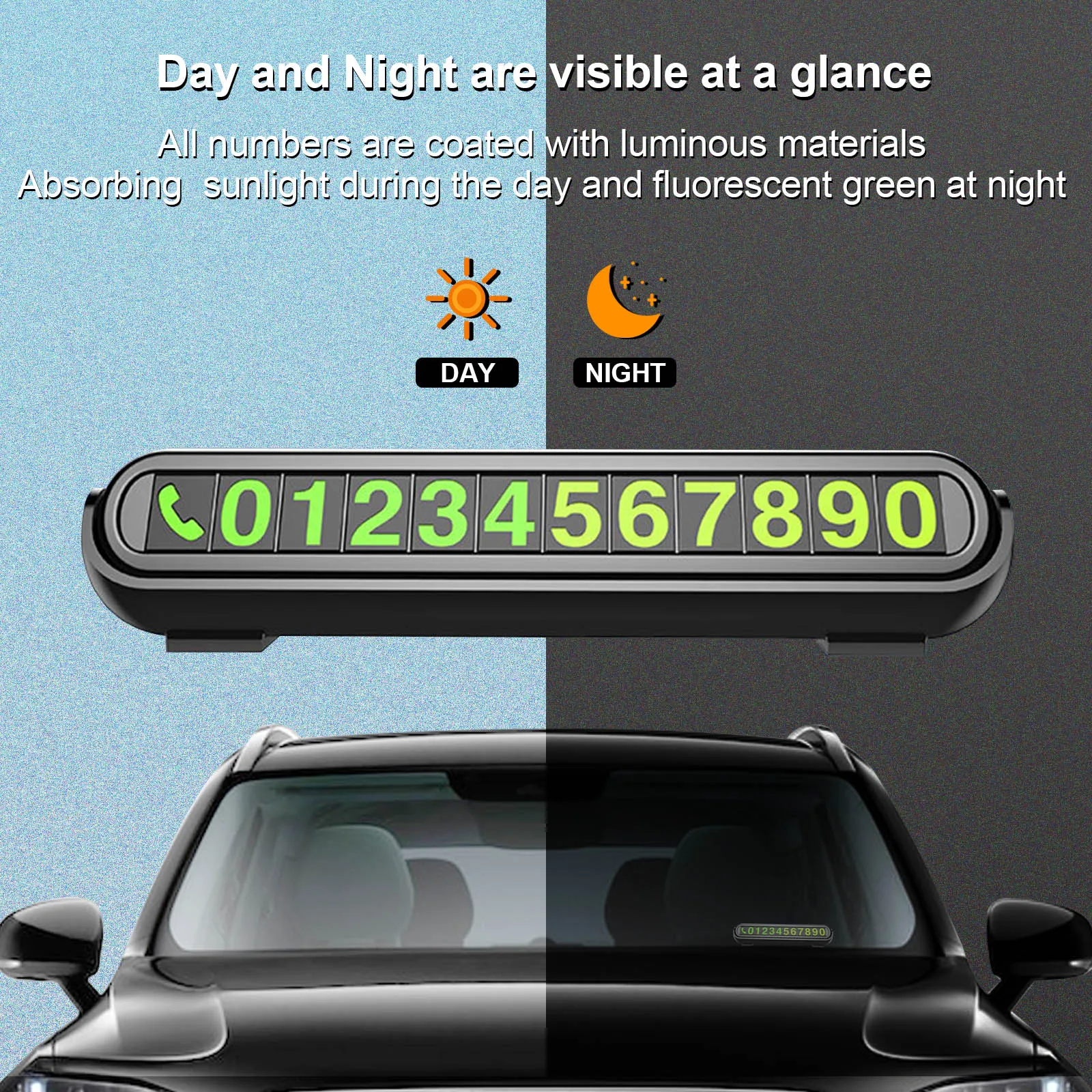 Светящаяся карточка для временной парковки автомобиля автомобильная парковка