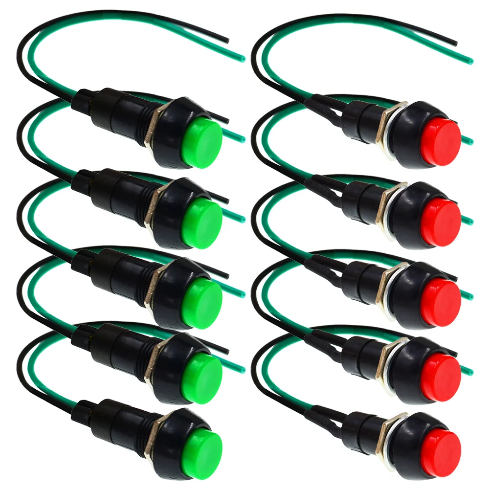 

10PCS Motorcycle Handlebar LED On Off Switch Momentary Self- locking Automatic Multifunctional Fog Light Horn Headlight On Off