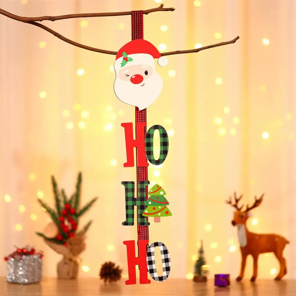 

Christmas Decoration vertical long letter Santa Claus Christmas Pendant Christmas Tree Ornaments For Home welcome door hanging