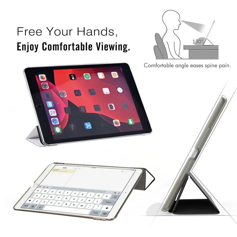 For IPad 10.2&quot 7/8th Case Mini 1 2 3 4 5 Funda 5/6th 9.7&quot Pro 11/Pro 9.7/Air Leather Smart Folio Shell Stand Cover