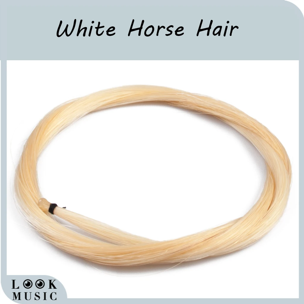 

Mongolian Horse Bow Hair for Violin Professional Violin Bow Hair Natural White