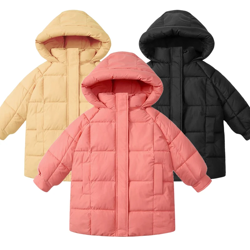 

2022 Children's Down Coat Winter Teenage Baby Boys Girls Coats Thicken Warm Long Jackets Toddler Kids Outerwear