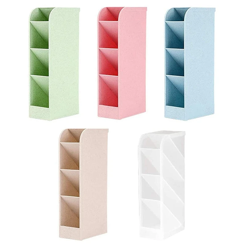 

5 Pcs Pen Holder Storage Rack Set 4 Grid Desk Pen Holder Diagonal Pen Holder Horizontal and Vertical Dual-Use