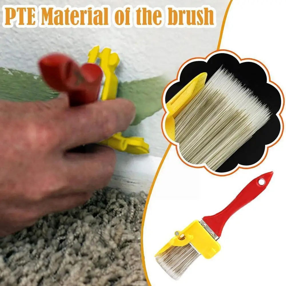 

Paint Edger Roller Brush Clean Cut Professional Edger Paint Brush Edger Brush Tool Multifunction For Home Wall Room Detail H7l7