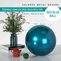 diameter 38mm 550mm stainless steel sea blue ball christmas shopping center home hanging decorative lights hollow ball