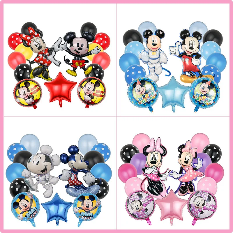 

Disney Mickey Minnie Mouse Foil Balloons Latex Balloons Birthday Helium Balloon Baby Shower Party Globos Kid's Toy Gifts Girls
