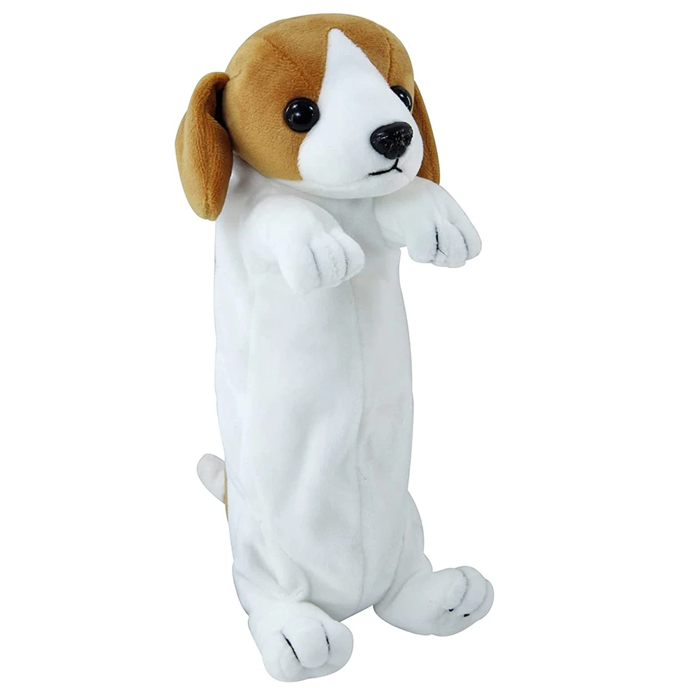 

Pencil Case Cute Dog Pencil Pen Case 3D Plush Animal School Supplies Storage Bag Pouch Plush Toy For Kids