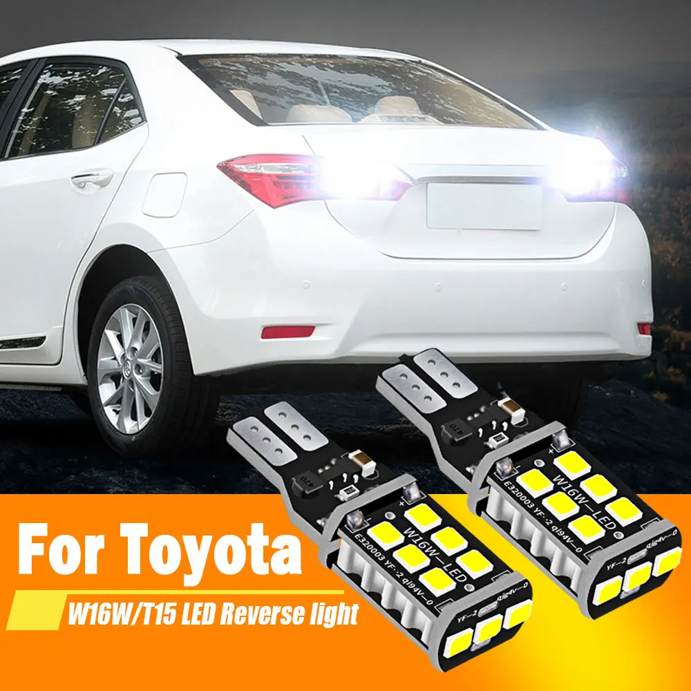 

2x For Toyota Auris 2006-2018, Avensis T27 2015-2018,CHR 2016-2019 LED Reverse Light Blub Lamp W16W T15 921 Canbus White
