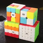 Волшебный куб QIYI Warrior 2x2x2 3x3 4x4x4 5x5x5, профессиональный скоростной куб для снятия стресса, обучающие игрушки для детей