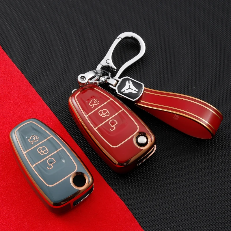Smart Key Fob Cover Case Car Remote Key Cover Case Shell Fob For Ford New Focus Mondeo Eco Sport