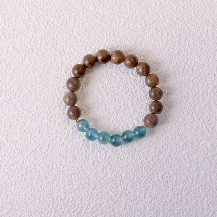 Шэн Си | Yun Xiyuan Chuang S925 Серебряный браслет из натурального агарового дерева Ци Нань