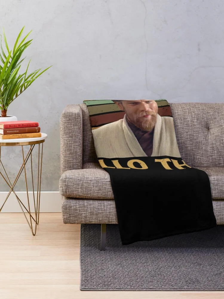 Винтажное одеяло Hello There Str Wrs Obi Wan D огромное для дивана Флисовое с мехом - купить по