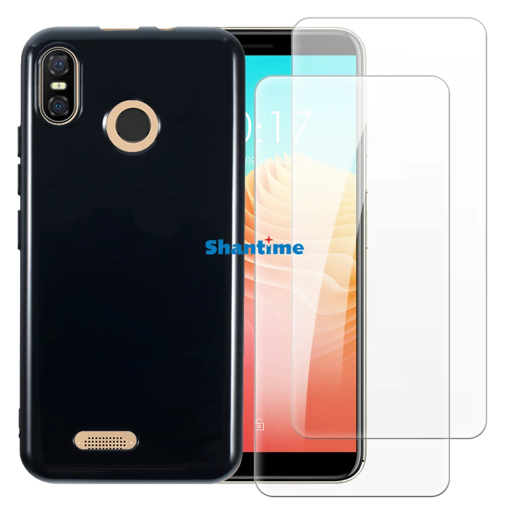 Мягкий чехол + комплект из 2 защитных пленок закаленного стекла для защиты всего