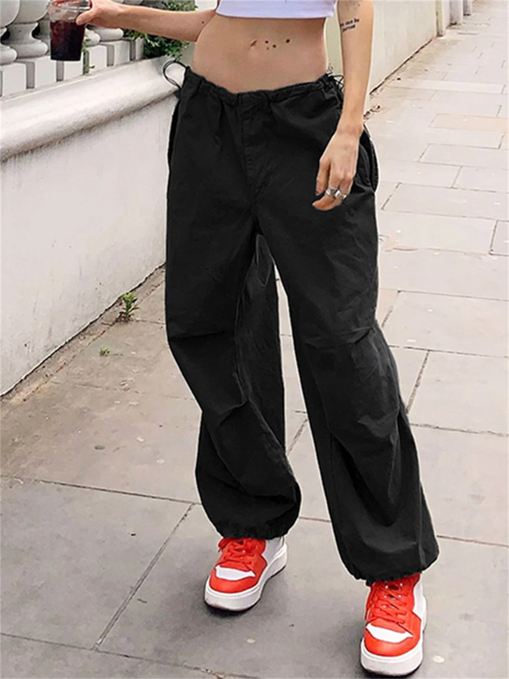 

Женские винтажные джинсовые брюки с заниженной талией, свободные джинсы с широкими штанинами, модель Y2k в Корейском стиле