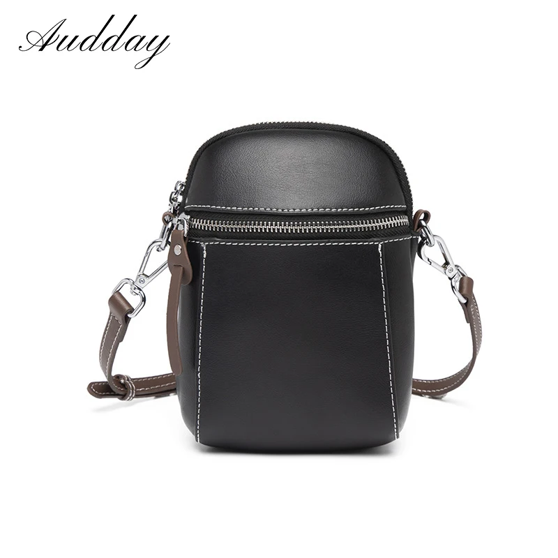 

Luxury Genuine Leather Crossbody Phone Bags for Women 2023 New Fashion Designer Lady Shoulder Messenger Cowhide Wllet Mini Bags
