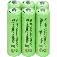 high qualityaa 1 2v 3000mah nimh 1 2v rechargeable batteries green battery garden solar light led flashlight torchfree shipping