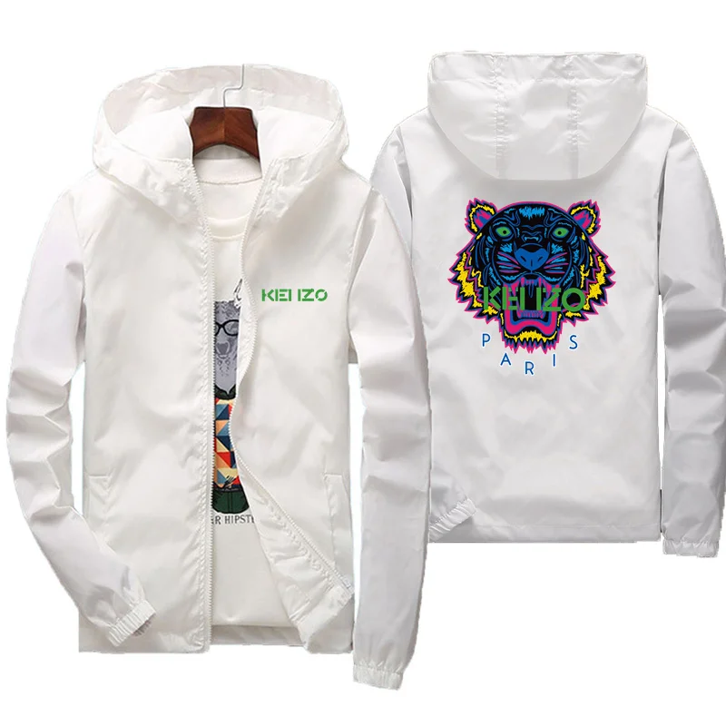 

2023 men's new Tiger brand printed jacket, available in various sizes S-7XL, fashionable and casual thin jacket