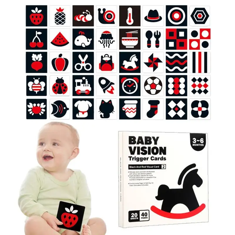 

Visual Stimulation Cards Contrast Flash Cards Black And White Learning Activity Cards Montessori Contrast Cards For Brain