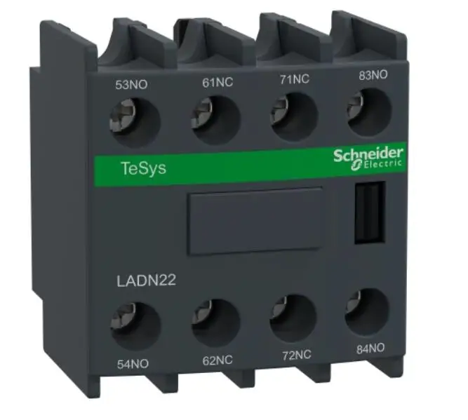 

LADN22C LADN22 Auxiliary contact block, TeSys Deca, 2NO + 2NC, front mounting, screw clamp terminals