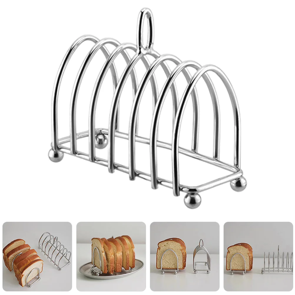 

Tabletop Toast Rack Holder Storage Western Tableware Metal Bread Slice Kitchen Supply