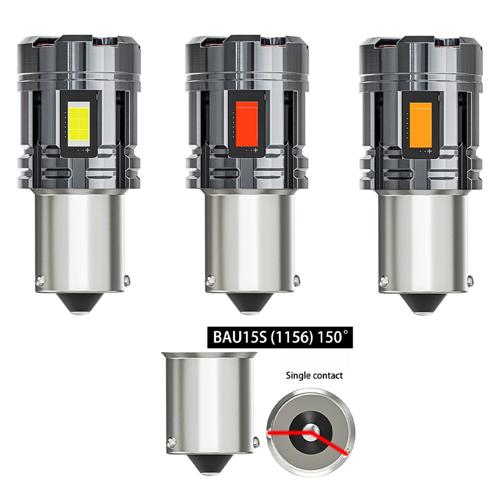 

2 шт. Автомобильный светодиодный фонарь высокой мощности 4 шт. 3570SMD Canbus 1156 BAU15S PY21W 1157 P21/5W указатель поворота лампа тормоза с вентилятором