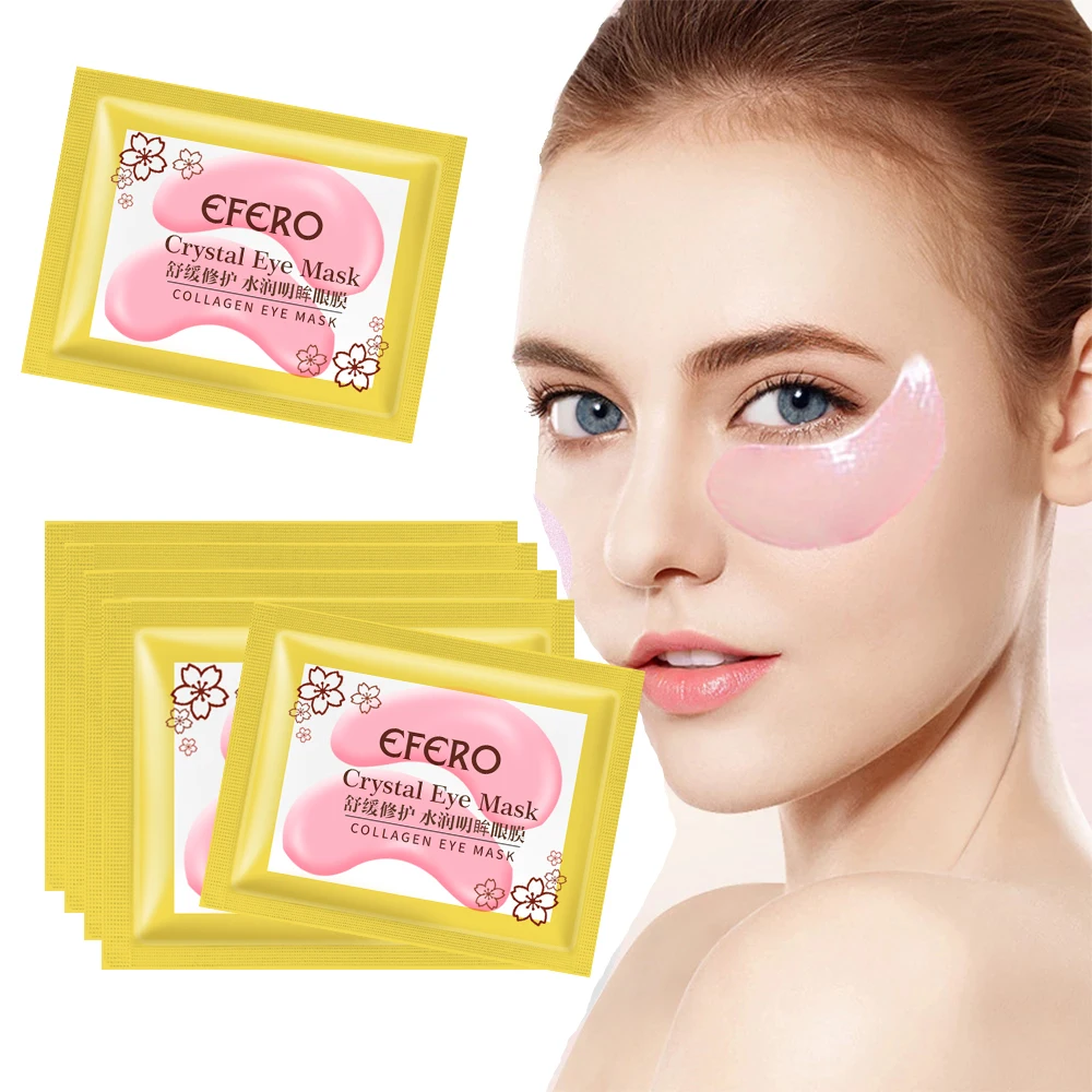 10pair Crystal Collagen Eye Patches Mask Anti Wrinkle Anti-Aging Moisturizer Eye Mask Gel Pads for Dark Circles Remove Eye Bags
