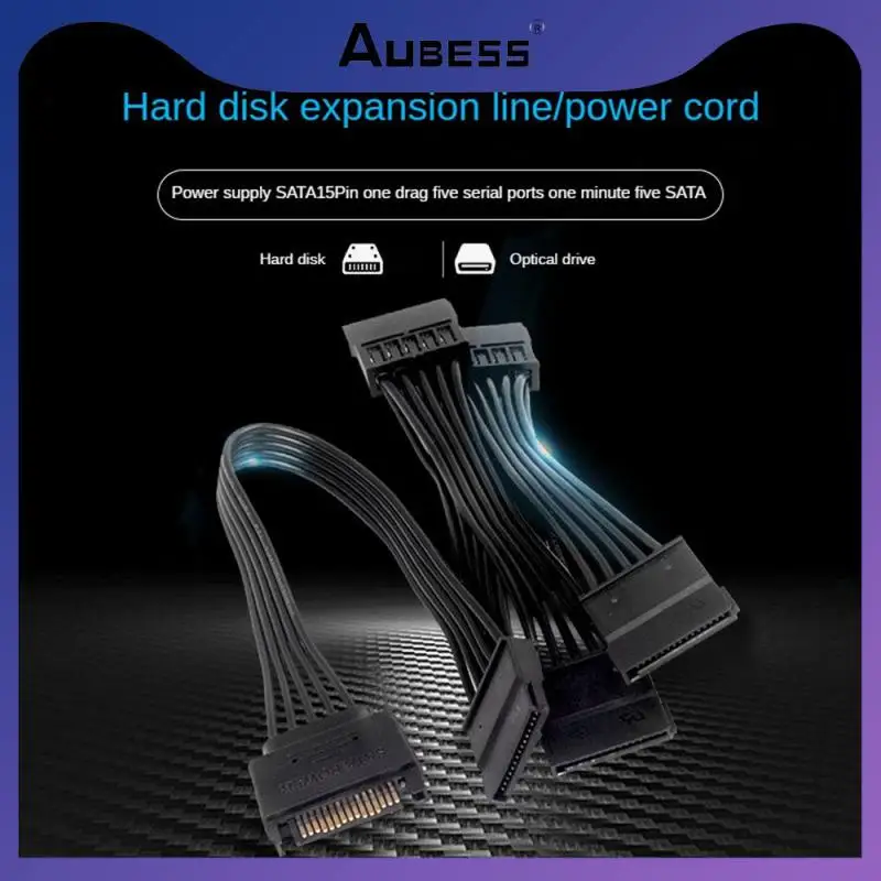 

Length 20cm+10cm*4 Universal Hard Drive Hdd Expansion Cable Good Insulation And Flame Retardancy One To Five Power Cord