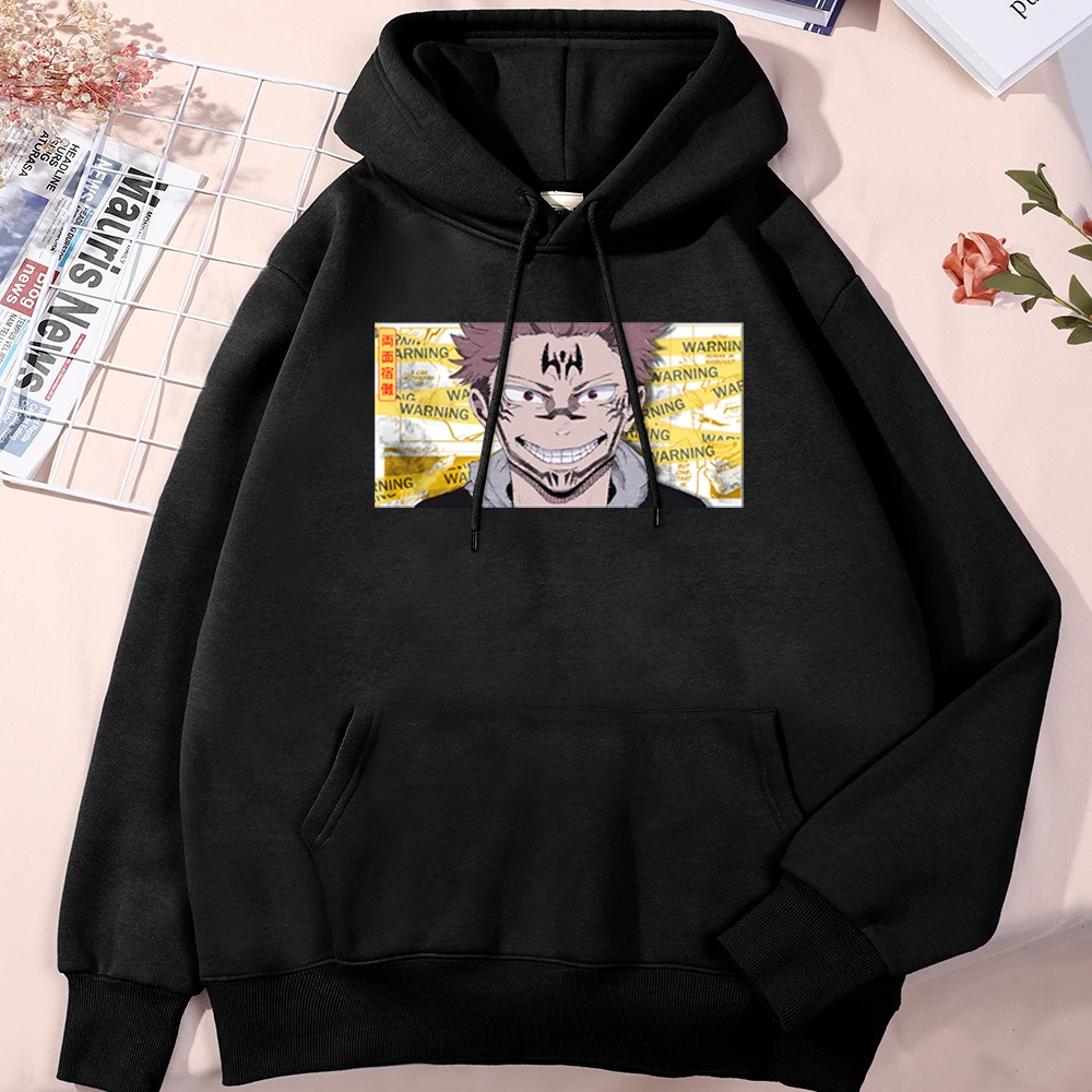 

Men Hoodie Anime Jujutsu Kaisen Ryomen Sukuna Printed Hoody Male Female Oversize O-Neck Soft Sweatshirt Street Harajukua Clothes