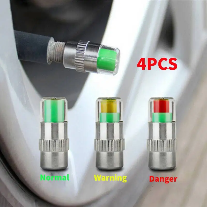 

Tire Pressure Indicator Gauge Car Tire Pressure Alert Monitoring External Detection Valve Stem Cap Sensor Auto Wheels Tire Parts