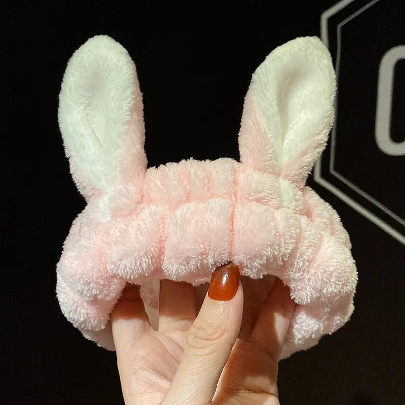 Повязка для волос мытья лица женская мягкая теплая повязка на голову с бантом из