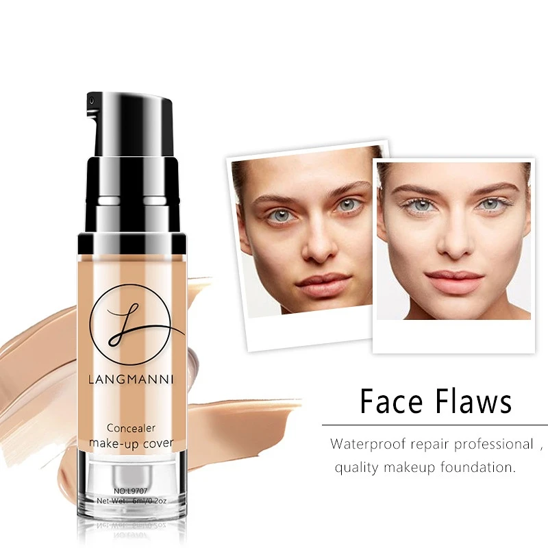 

6 Colors Full Coverage Concealer Base Makeup for Face Matte Face Base Tone Waterproof Colour Soft Matte Foundation Primer