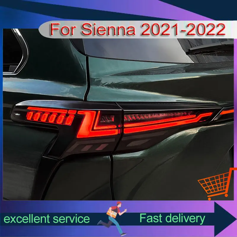 Стайлинг автомобиля для Toyota 2021-2023 SIENNA модернизированный задний фонарь DRL