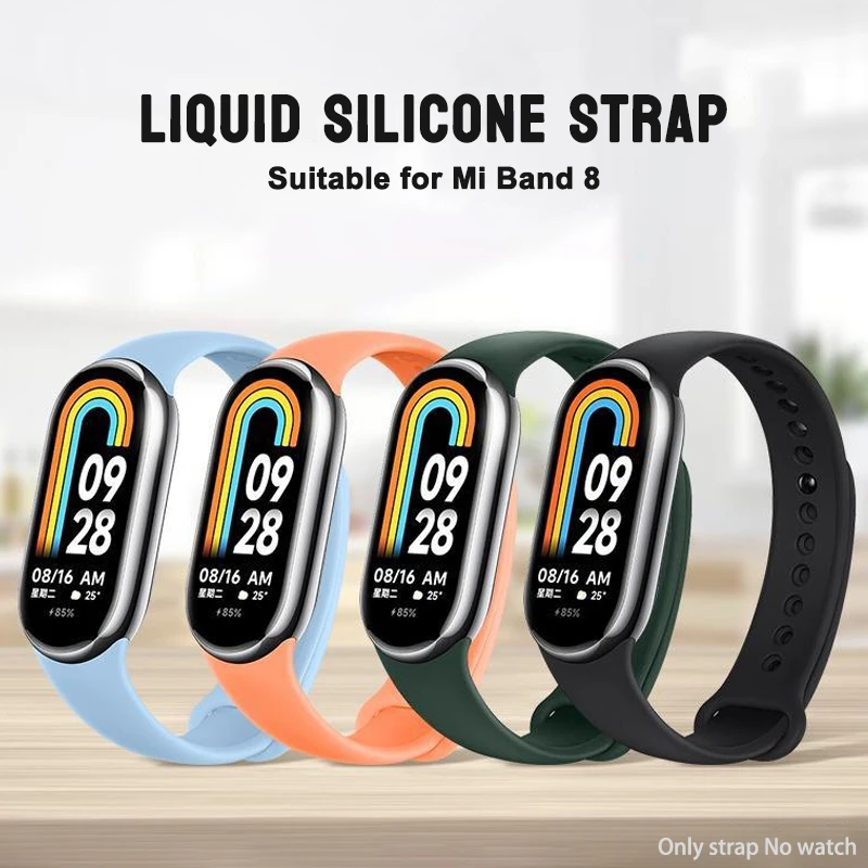 

Strap for Xiaomi Mi Band 8 Wristband Replaceable Bracelet Sport Watchband Solid for Mi Band 8 NFC Smartwatch Accessories